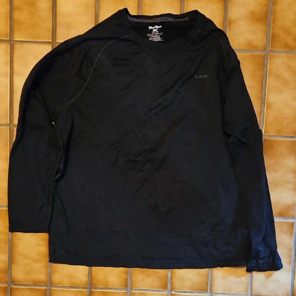 Men's Black Long Sleeve Tee by Champion